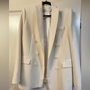 ZARA Jackets/Coats Icon White Blazer